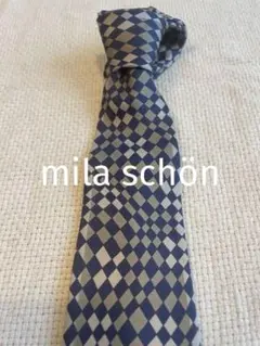 mila schön ダイヤモンドパターン ネクタイ