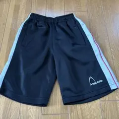 HEAD 黒 ジャージパンツ サイドストライプ 120cm