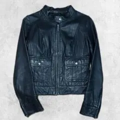 リアルレザージャケット 豚皮 y2k archive 短丈