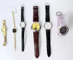 [ジャンク品] カシオ他…腕時計まとめ売り【6本】