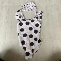 ネクスト　水玉模様の女の子用水着 116cm