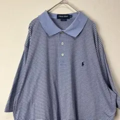 USA古着 Ralph Lauren ラルフローレン ボーダー ポロシャツのサムネイル