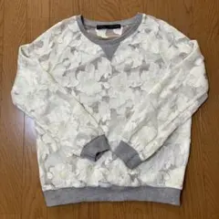ZARA メッシュ花柄刺繍 トレーナー S