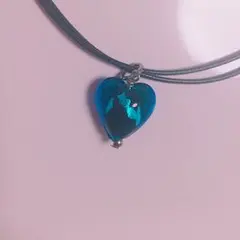 ハート形 天然石付き ネックレス