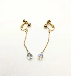 値段交渉可 チェコビーズ イヤリング ハンドメイド 大人かわいい 上品 ゆれる