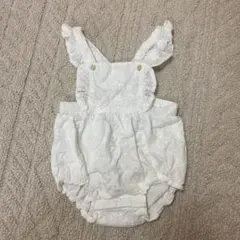 H&M 74cm ベビー ロンパース ホワイト レース フリルのサムネイル