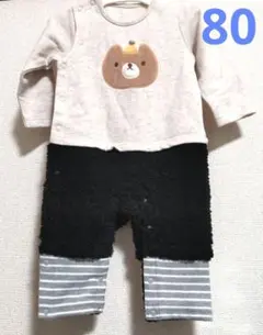 未使用　ベビー　ロンパース　カバーオール　80サイズ　犬　クマ　未使用品