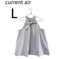 current air ベージュ ノースリーブ ブラウス [Ｌ]