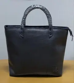 【新品】髭トートバッグ A4収納 濃紺 本革 メンズ