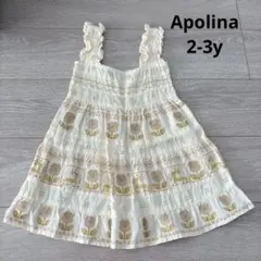 Apolina 刺繍 ノースリーブワンピース 2-3y