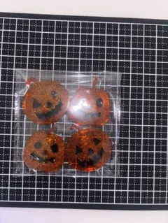 ハロウィンカボチャデコパーツ4個セット HM
