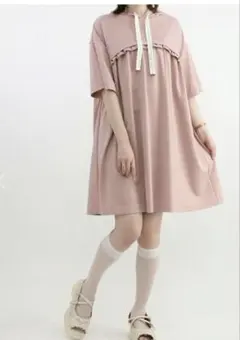 F i.n.t ﻿ ロゴリボンレイヤード風カットワンピース