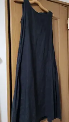 リネン100% ロングワンピース