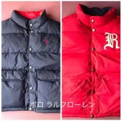 ポロ ラルフローレン 140  リバーシブル ダウンベストj