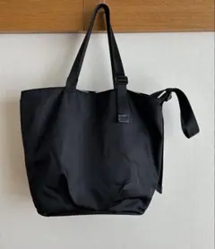 ear PAPILLONNER黒 ナイロン アジャスタートートバッグ