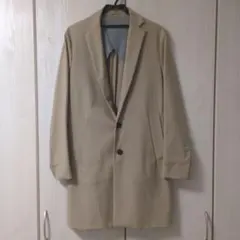 ベージュ トレンチコート ストライプ裏地