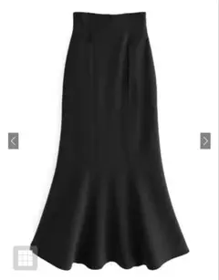 ブラック フレアロングスカート