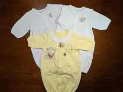 日本製 ベビー服 ツーウェイオール 50-70cm ディズニー柄 3点セット