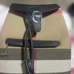 チェック柄ドローストリングリュック