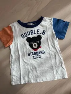 日本製DOUBLE.B クマプリント Tシャツ M-5