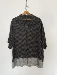 Claiborne レーヨン半袖シャツ XXL 身幅70 黒 総柄のサムネイル