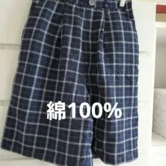 ネイビー系チェックショートパンツ