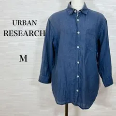 URBAN RESEARCH DOORS ブラウス　M ネイビー　M 訳あり