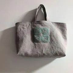 ハンドメイド　リネンバッグ　トートバッグ　 ピンクベージュ　ミナペルホネン