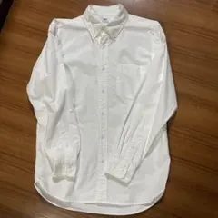 メンズUNIQLOホワイト Mサイズ ボタンダウンシャツ