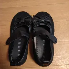 PREEN ブラックリボンシューズ 18.0　黒フォーマル 入学式 卒園式