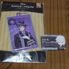 ツイステ　缶バッジ　パスケース　アズール　ジェイド　セット