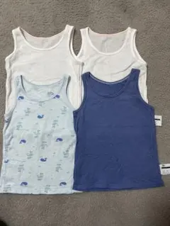 ユニクロ　コットンメッシュタンクトップ　100 4枚セット