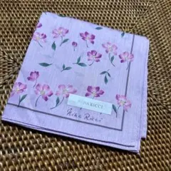 NINA RICCI ハンカチ 花柄 パープル
