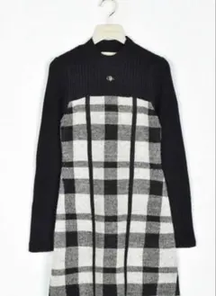 アンミール 切替チェックミニニットワンピース