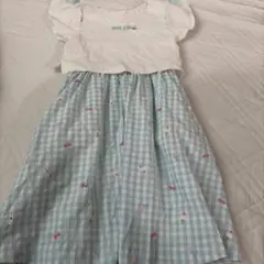 mezzo piano チェック柄ワンピース 130