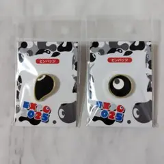 黒 コミャク ピンバッジ　ID 正面 左　ミャクミャク　万博　こみゃく