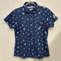フィラ FILA ゴルフ 半袖 シャツ ネイビー レディース Lサイズのサムネイル