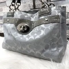COACH コーチ ターンロックレザーハンドバッグ Y2Kトートバック16540