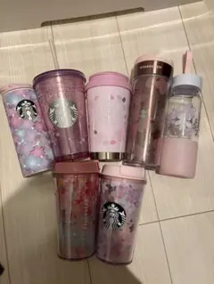 訳あり大特価☆海外スターバックスピンク＆ゴールドタンブラー＆サニー 