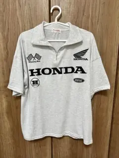 新品未使用　HONDA ハーフジップ　半袖トップス　Mサイズ　グレー
