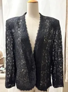 東京ソワール　レースジャケット　フォーマル喪服　礼服　セレモニー　11号13号黒