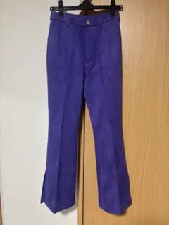 JEANASIS サスティナブルヌバックライクフレアパンツ パープル