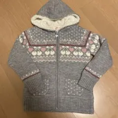 メゾピアノ　ニットパーカー130