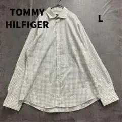 トミーヒルフィガー 長袖チェックシャツ 黄色×青 定番カジュアル【6130】