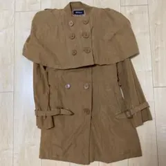 ケープ付き　トレンチコート　ブラウン　2way