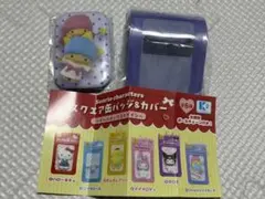 サンリオ　ガチャガチャスクエア缶バッジ&カバー　リトルツインスターズ