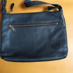 IBIZA黒レザーショルダーバッグ
