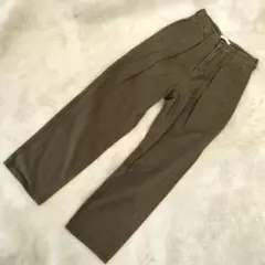 CLASSICAL ELF ストレートパンツ L カーキ ハイウエスト
