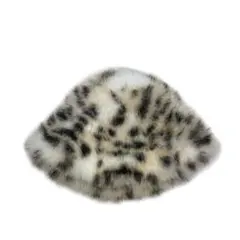 レオパード　豹柄ファーバケハ　ファーキャップ