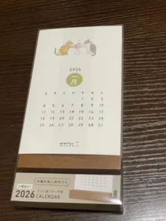 【セール】ミドリ　2026年スタンドカレンダー ネコ柄のサムネイル
